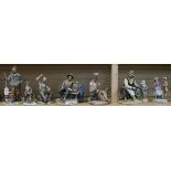 A collection of Capo di monte and other figures tallest 28.5cm