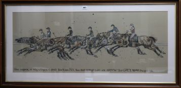 Jo Taylor (1969-), ink and watercolour, The order it was given and away they did fly .... ',