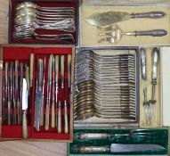 A quantity of plated flatware