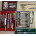 A quantity of plated flatware