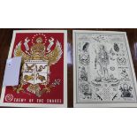 Ravi Zpa, 2 limited edition prints, Death is in thy breath and Enemy of the snakes, 30/200 and 14/
