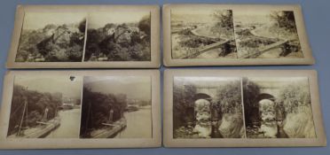 A group of early stereo-view and cabinet cards and a photographs