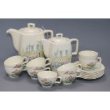 A 1950's Midwinter part coffee set