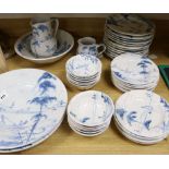 A quantity of tableware by Isis Ceramics, Oxford in 'The Landscape' pattern, comprising 12 dinner