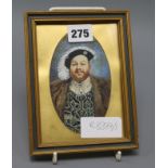 A portrait miniature of Henry VIII 3 x 5in.