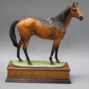 An Albany Fine China Ltd bisque porcelain model of 'Brigadier Gerard' height 36cm