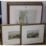 After David Roberts (1796-1864), five coloured lithographs, together with two similar smaller prints