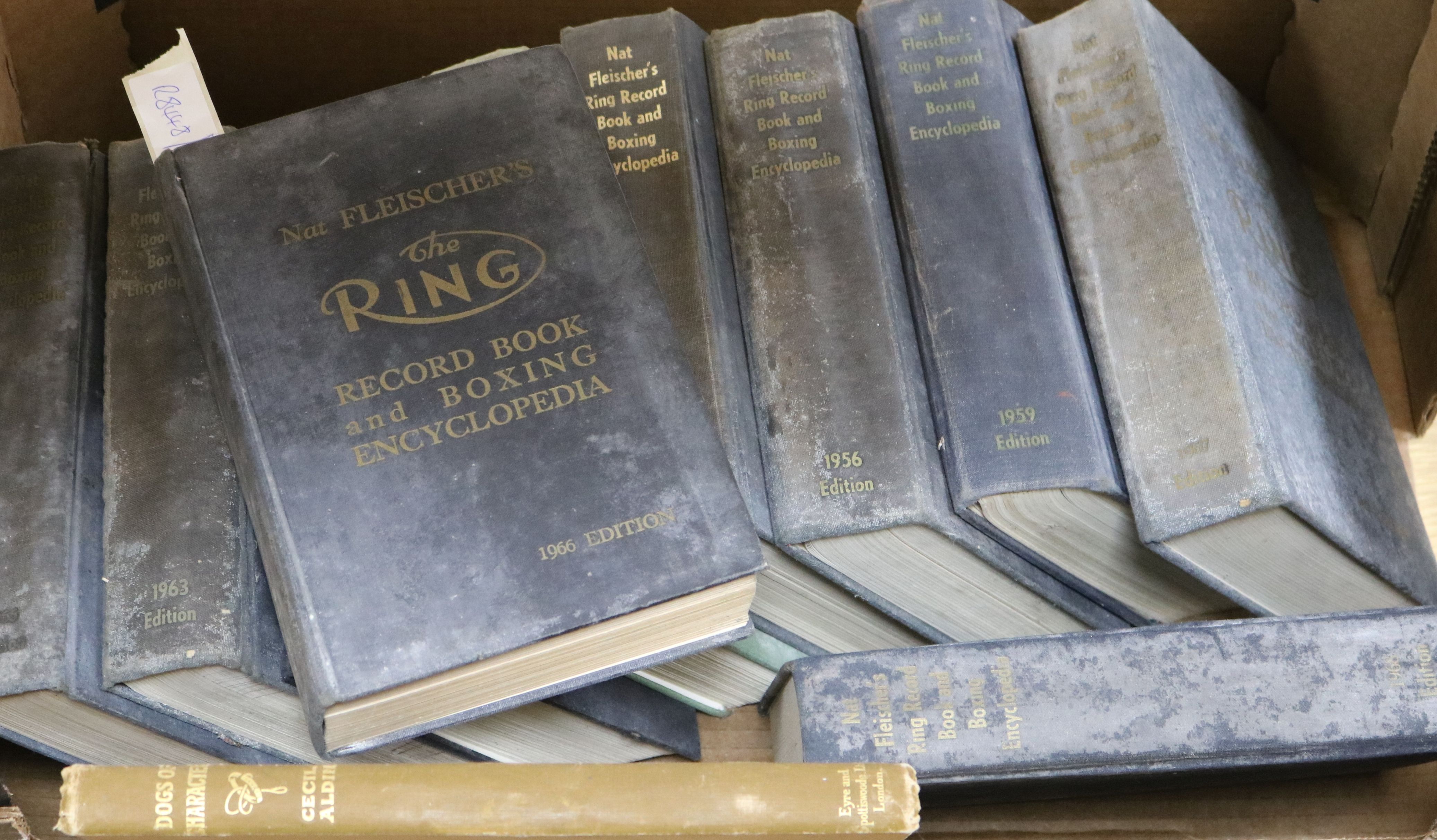 Nat Fleischer's Ring Record book and boxing encyclopedia, 10 editions, c.1950/1960 and an edition of
