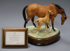 A Royal Worcester model of 'Prince's Grace and Foal' height approx. 24cm