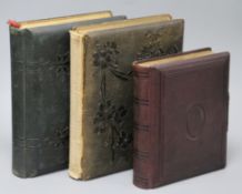 Three Victorian photo albums