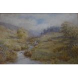 Two watercolour landscapes by Bertram Morrish and Emily Percy Largest 18 x 26cm