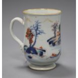 An 18th century Chinese verte Imari mug height 13.5cm