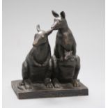 After Edward Sandoz. A bronze of kangaroo height 17cm