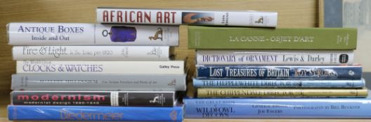 A quantity of reference books related to applied art