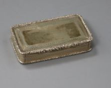 An early Victorian Nathaniel Mills silver snuff box, Birmingham, 1838, 68mm.