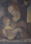 After Carlo Crivelli, oil on canvas, The Virgin and Child, 46 x 33cm