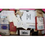 Union castle line playing cards and mixed ephemera