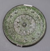 A Chinese bronze mirror diameter 24cm