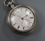 A late Victorian silver pair cased keywind pocket watch by H. Towle & Son, Uckfield.