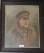 CR 1919, colour print, portrait of an Army officer, 49 x 39cm