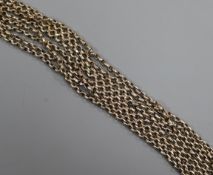 A Victorian guard chain, 158cm.
