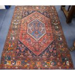 A North West Persian blue ground rug 205 x 132cm