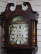 An early Victorian West Country mahogany and oak eight day longcase clock, the dial signed