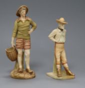 Two Royal Worcester ivory figures, 1202 and American tallest 21cm