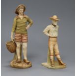 Two Royal Worcester ivory figures, 1202 and American tallest 21cm