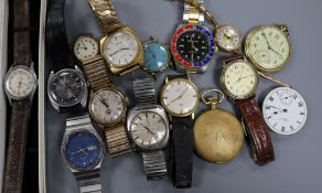 A small group of assorted wrist watches etc. including Hamilton and The Hatton.