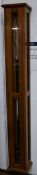 A walnut cased scientific stick barometer 118cm