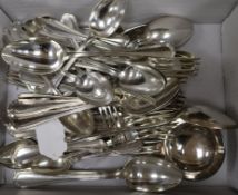 A quantity of plated flatware