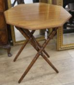 A late Victorian walnut folding occasional table W.61cm