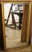A Victorian gilt frame wall mirror with bevelled plate 60 x 113cm