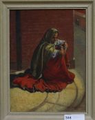 Janardhan Dattareya Gondhalekar, oil on canvas board, study of a seated Indian woman, signed and