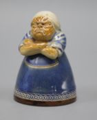 A Doulton Lambeth stoneware Suffragette lady inkwell