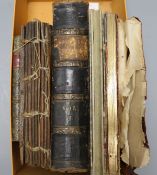 A parchment copy of The Koran and sundry bindings