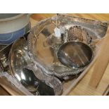 A large quantity of plated ware