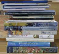 A quantity of reference books relating to impressionism and related artists including Monet, Charles