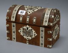 An Anglo-Indian stationery casket length 22cm