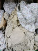 A 19th century silk brocade ladies day dress