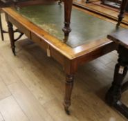 A Victorian mahogany library table W.144cm