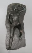 Manfred Von Diepold (1926-1997). A bronze of a reclining nude woman, 1 of 1, signed, Provenance: