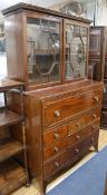 A Regency mahogany secretaire bookcase W.119cm