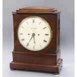 A Regency mahogany bracket clock, signed James Steer height 40cm