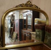 A gilt wall mirror W.112cm