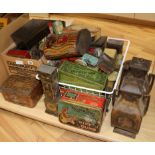 A collection of advertising tins, novelty tins etc.