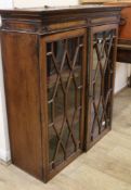 An early 19th century mahogany bookcase top W.100cm