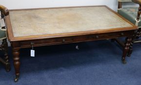 A mahogany low table W.137cm