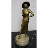 An Art Deco spelter figure